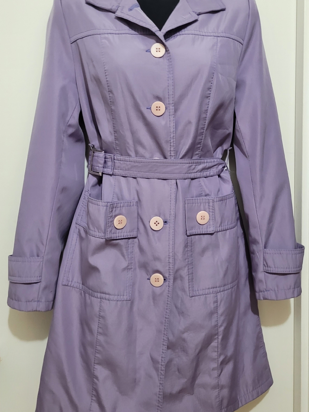 Nexx Lavender Belted Trench Coat